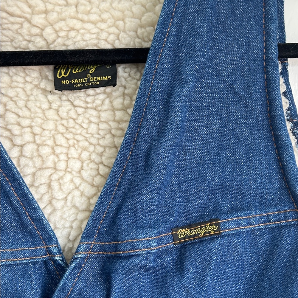 Vintage Wrangler Sherpa Western button down vest - image 2